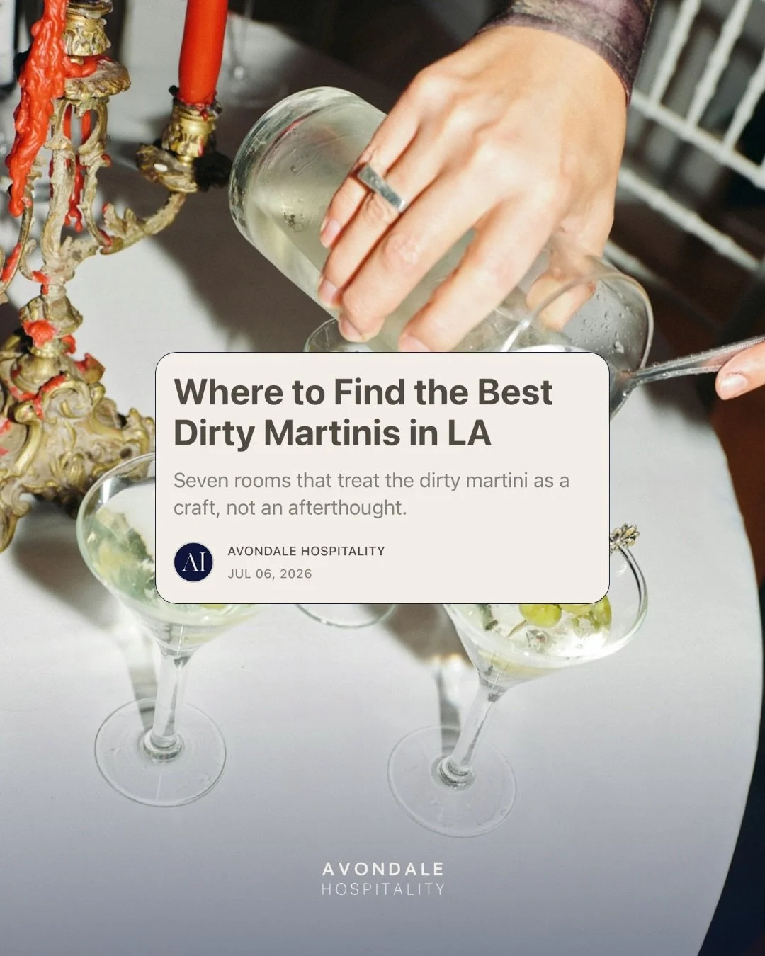 New on The LA Edit 📰&nbsp;Read through our favorite places to get dirty martinis in Los Angeles on our Substack at the link in our bio!

#substack #losangeles #martinis #guide