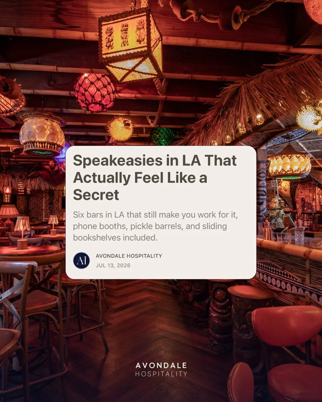 New on The LA Edit 📰 Read through our favorite speakeasies in Los Angeles that actually feel like a secret on our Substack at the link in our bio!

#substack #losangeles #speakeasy #guide