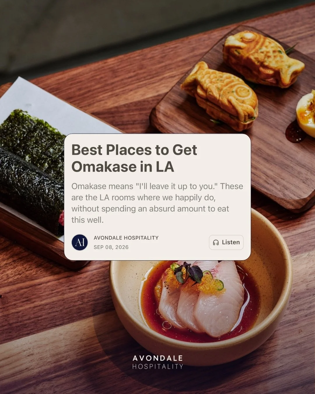 New on The LA Edit 📰 Read about six of the best places to get omakase in Los Angeles at the link in our bio!

#substack #losangeles #omakase #lasushi #guide