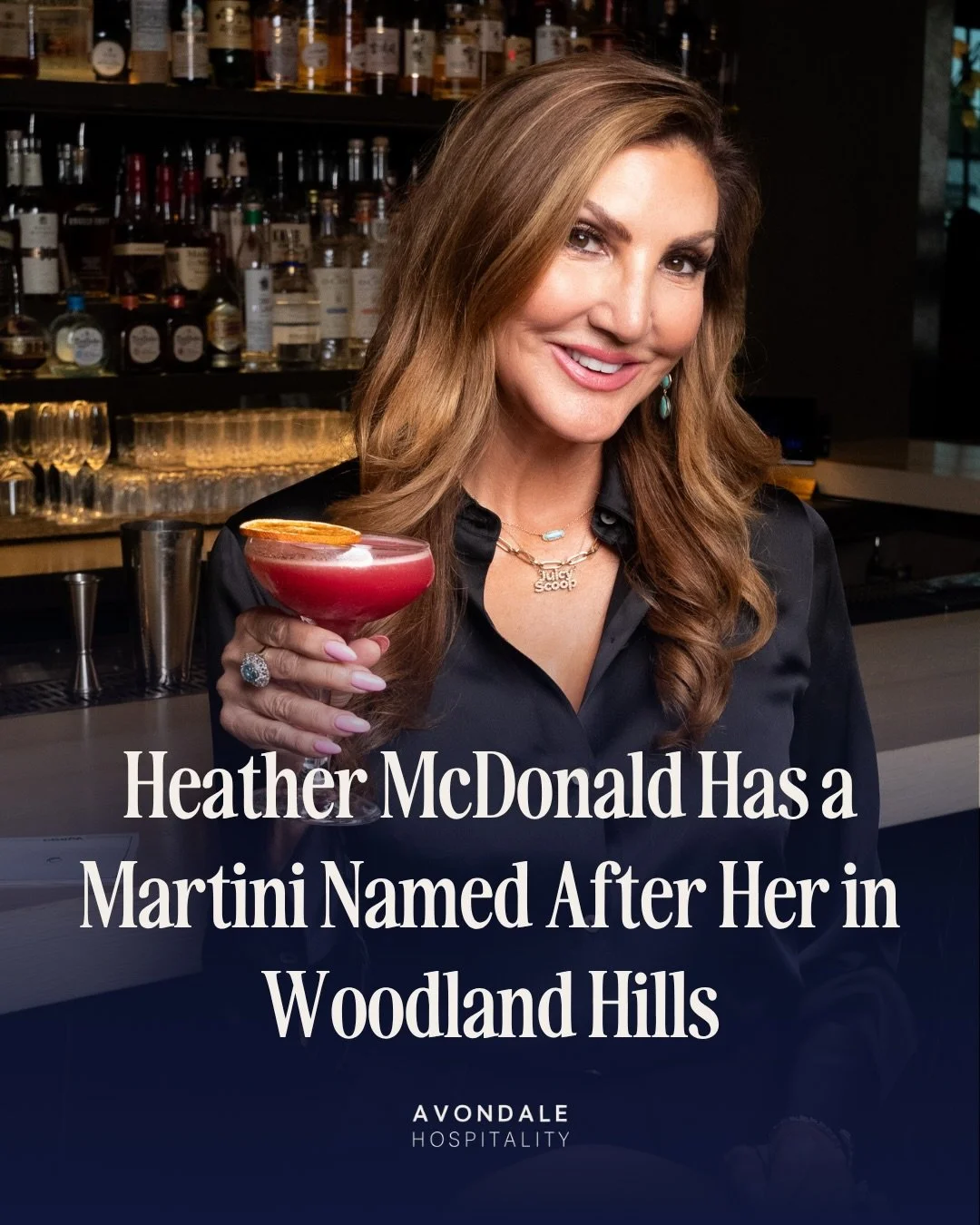 Heather McDonald came into Casal&eacute;na, sat at the bar, and built her own cocktail &mdash; passion fruit vodka, blood orange juice, fresh lime. Juicy and icy, but sour too, which is very on brand for her. It&rsquo;s on the menu now. Are you order