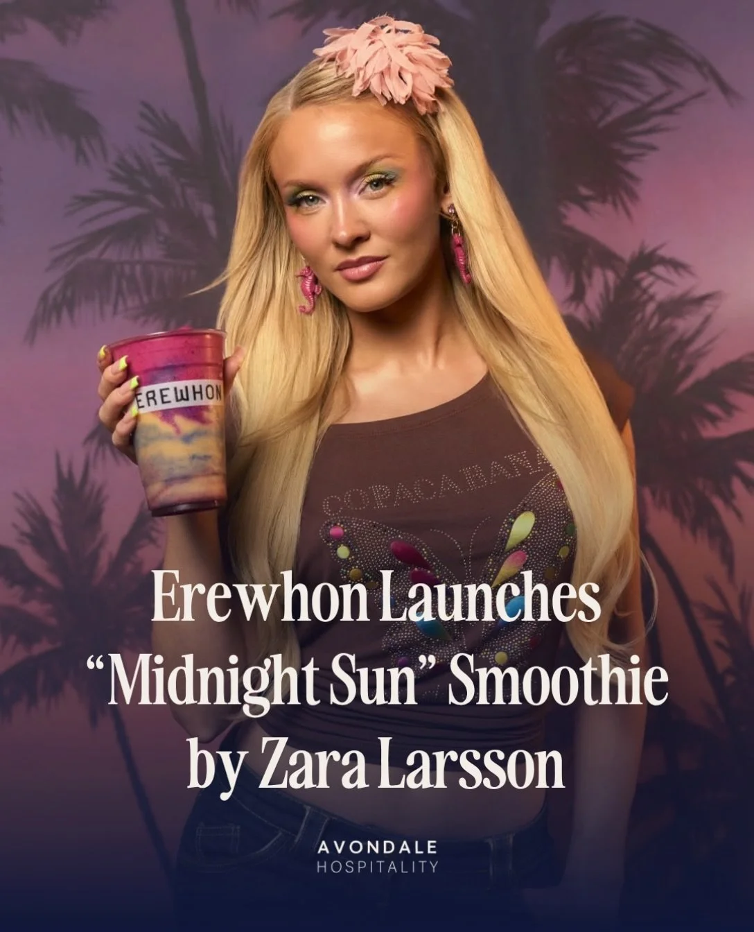 Midnight sun, in a cup. 🌅 Zara Larsson launches a sunset-colored smoothie at Erewhon, inspired by her latest album - with part of every order supporting @malalafund. Now available at @erewhon locations. Have you tried it yet?

#zaralarsson #erewhon 