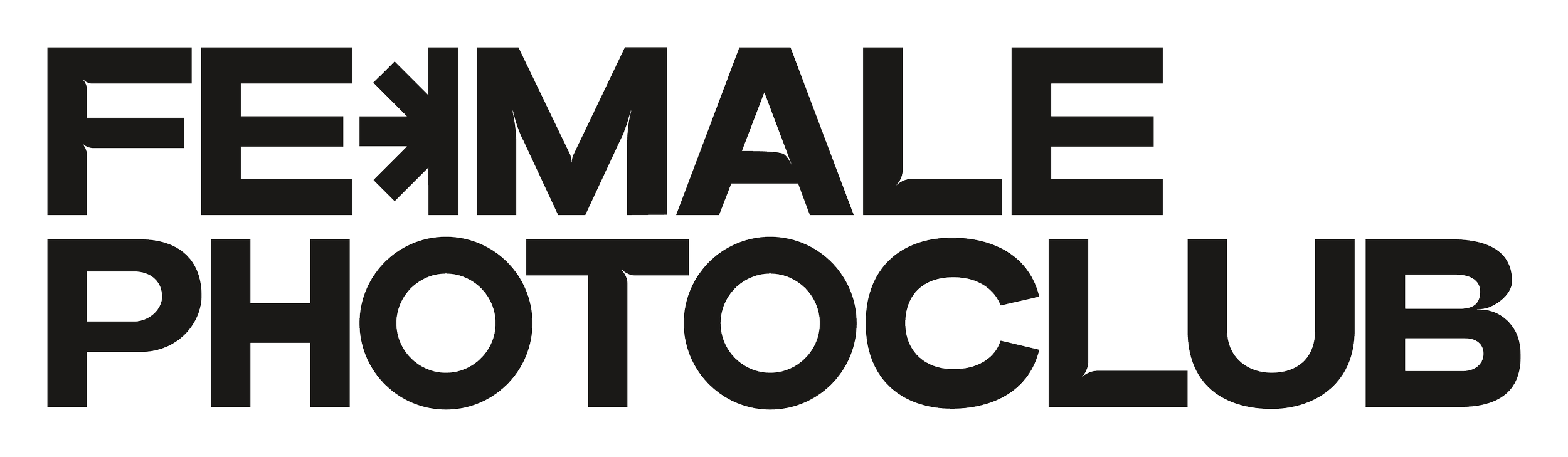 Text in Großbuchstaben: FEMAL E PHOTOCLUB.