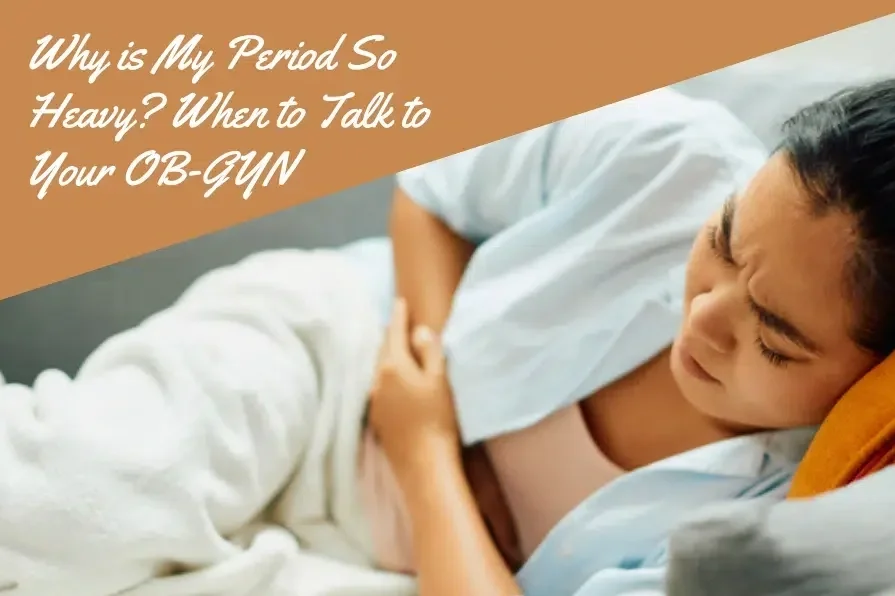 Image of woman with menstrual cramps and heavy period