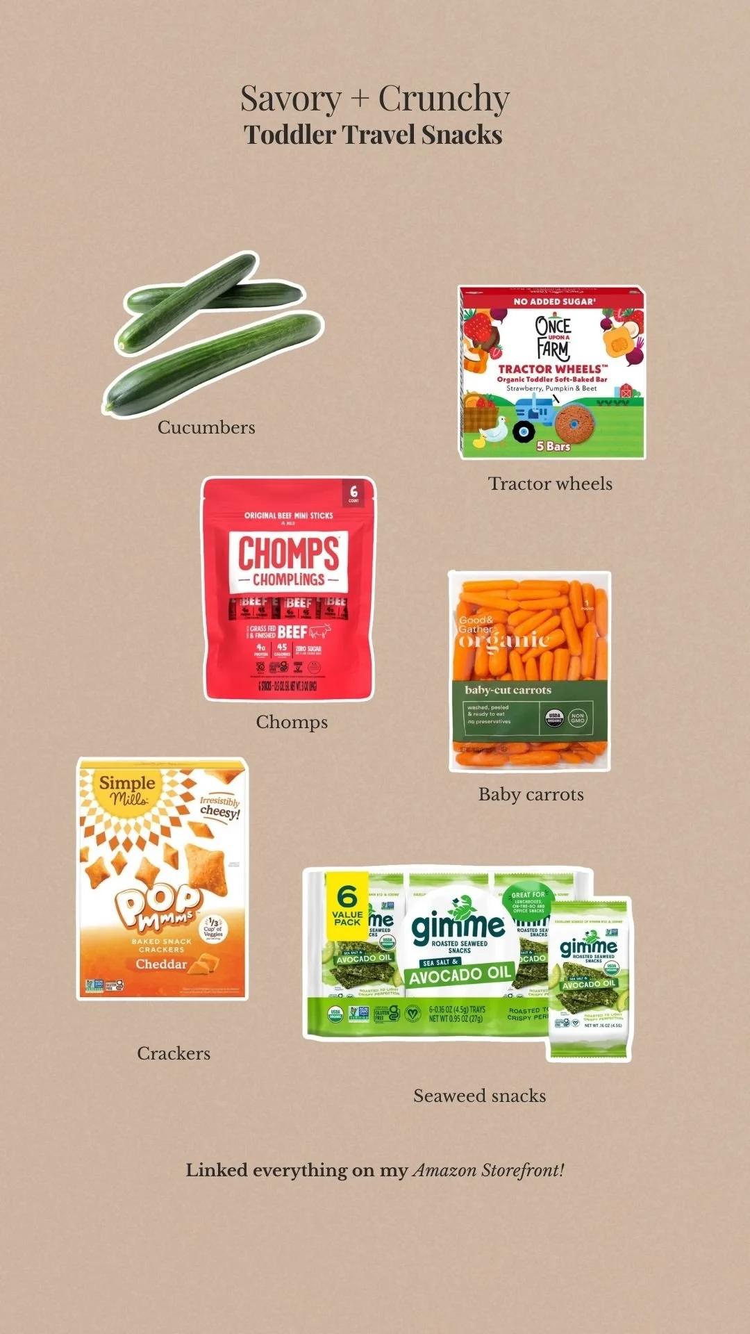 Part 1: Savory + Crunchy Toddler Travel Snacks for Holiday Trips