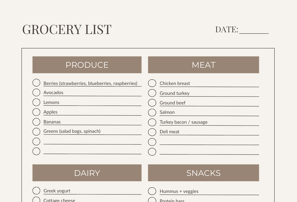 Shop Like a Pro: The MKH Grocery List That Makes Healthy Eating Easier for Busy Moms