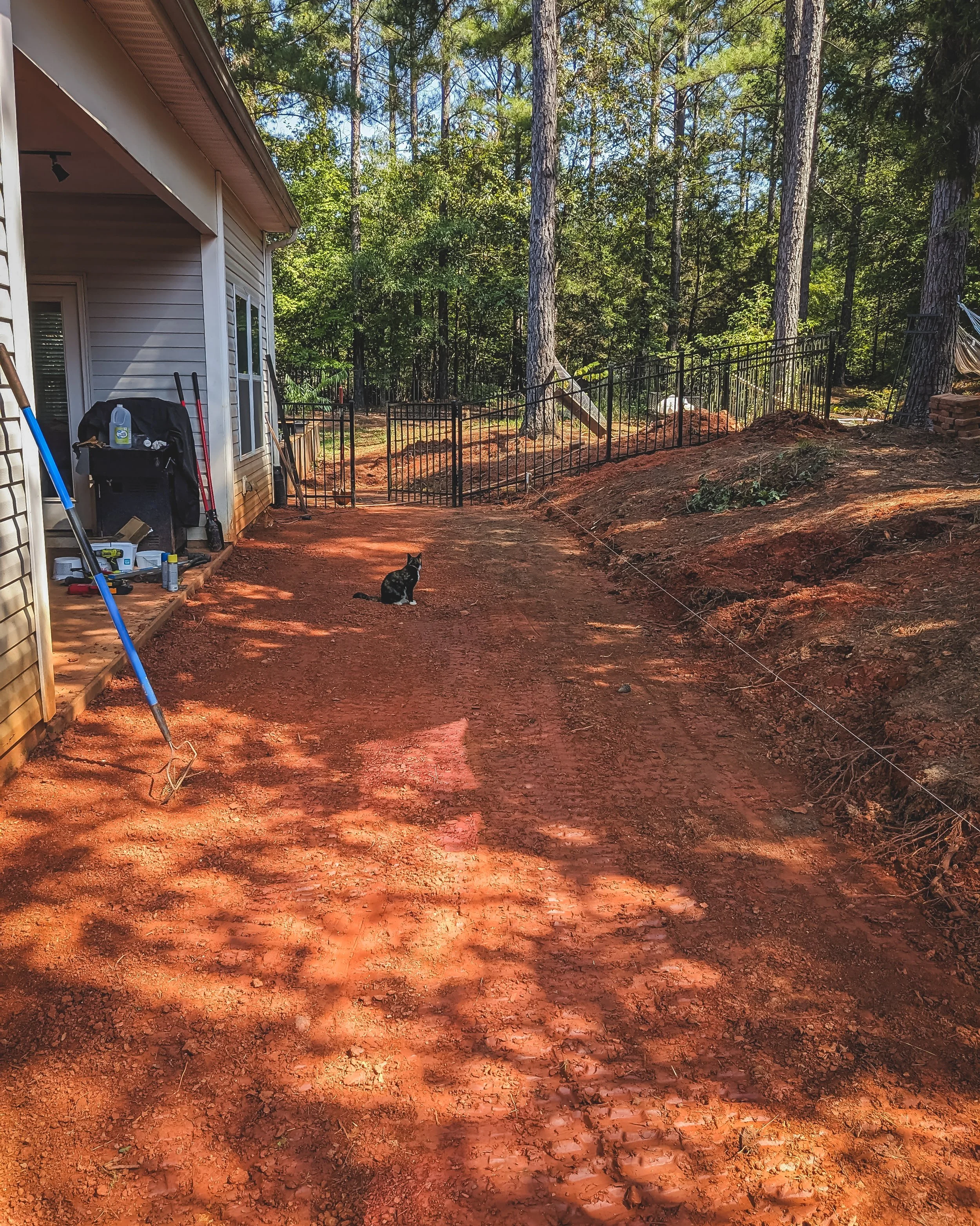 during grading and construction