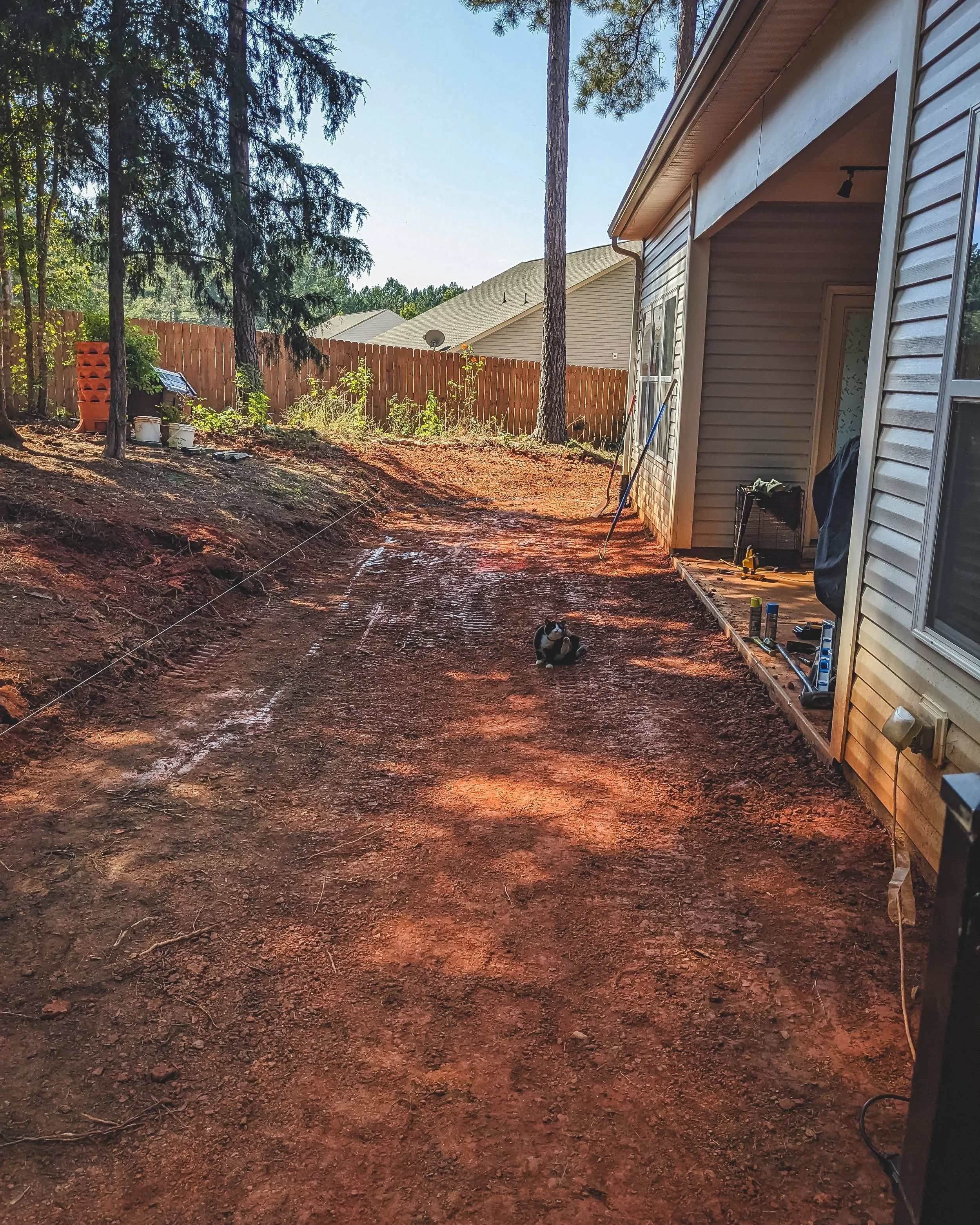 during grading and construction