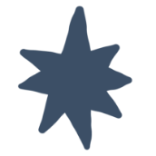 Silhouette of a multi-pointed starburst shape