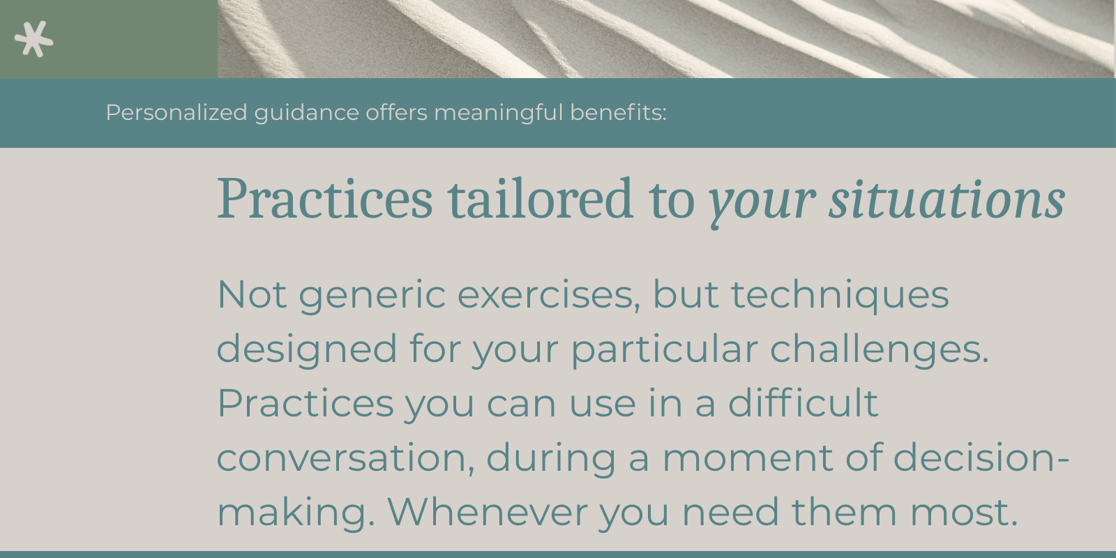 Practices tailored to your situations.png