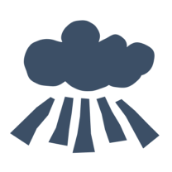 Dark cloud with rain falling from it