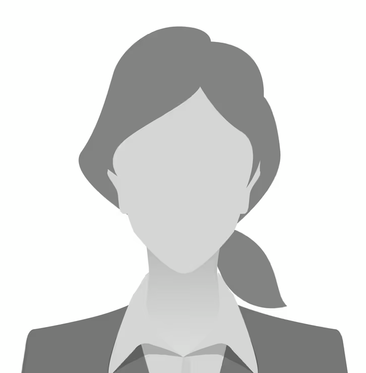A faceless illustration of a woman with shoulder-length hair, wearing a business suit with a collared shirt.