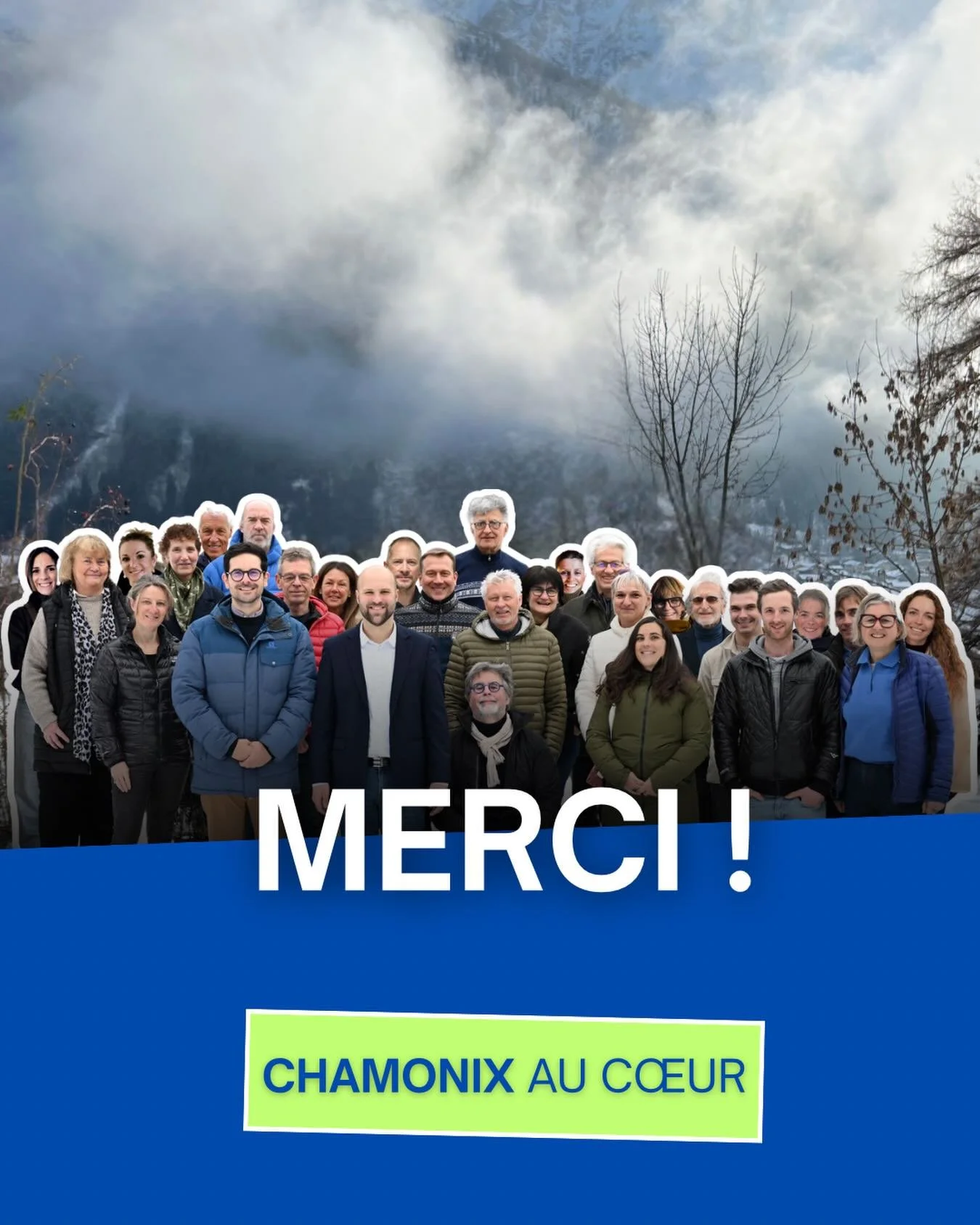 Quelques jours apr&egrave;s les &eacute;lections de dimanche, toute la liste Chamonix au C&oelig;ur tenait &agrave; remercier l&rsquo;ensemble des habitants de Chamonix qui ont donn&eacute; leur voix pour notre liste. Si le r&eacute;sultat est bien e