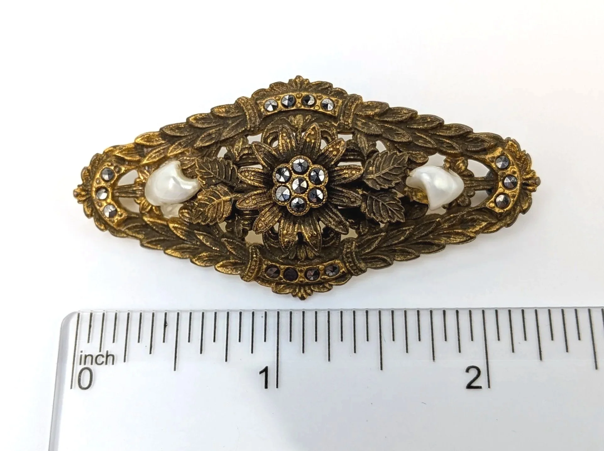 Antique+Victorian+Pearl+and+Marcasite+Bar+Brooch+Gold+Tone+Floral+7.jpg