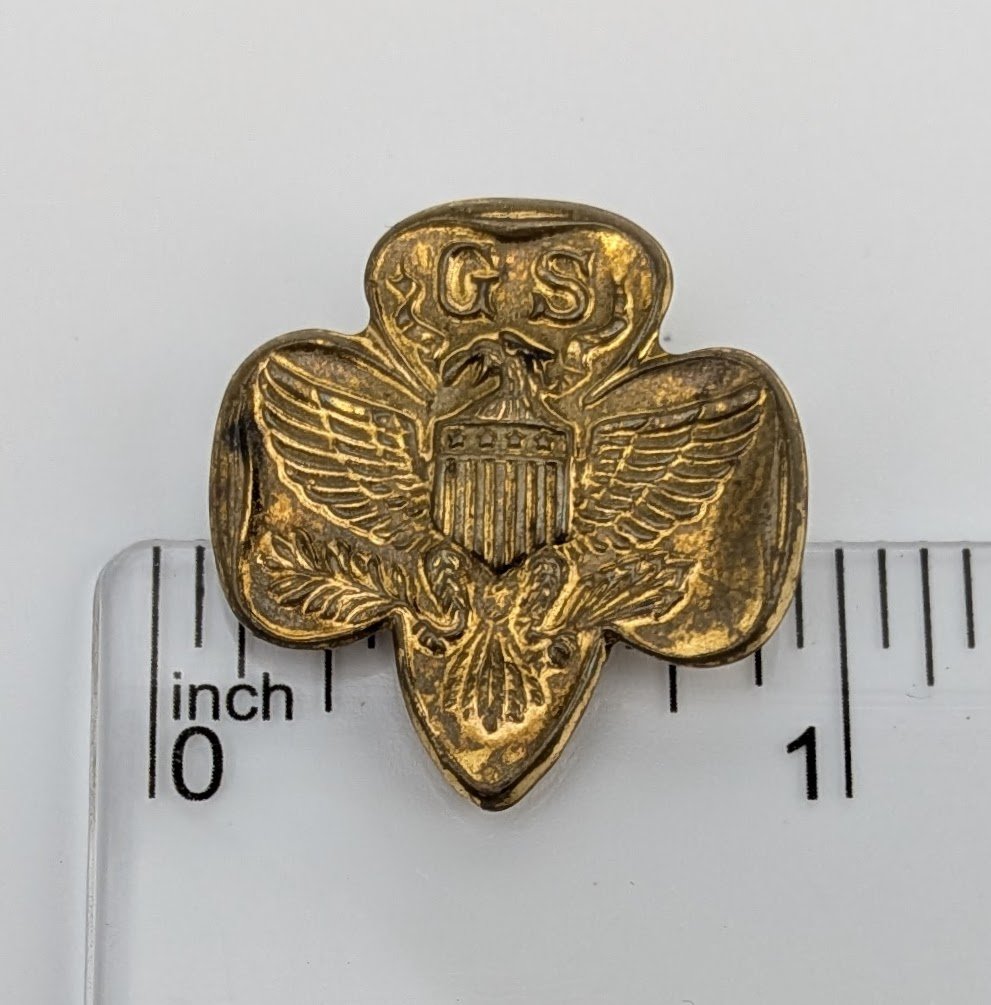 GS Girl Scout Brooch Lapel Pin Brass Eagle 6.jpg