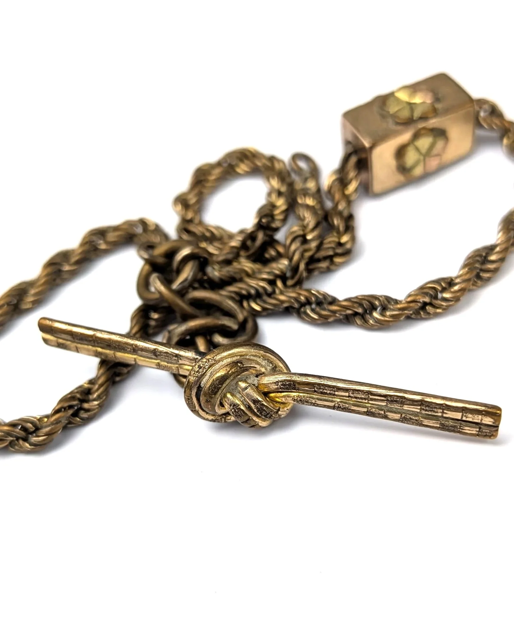 Antique+Victorian+Gold-Filled+Albert+Watch+Chain%2C+Floral+Slide+%26+T-Bar%2C+Needs+Clasp+2.jpg