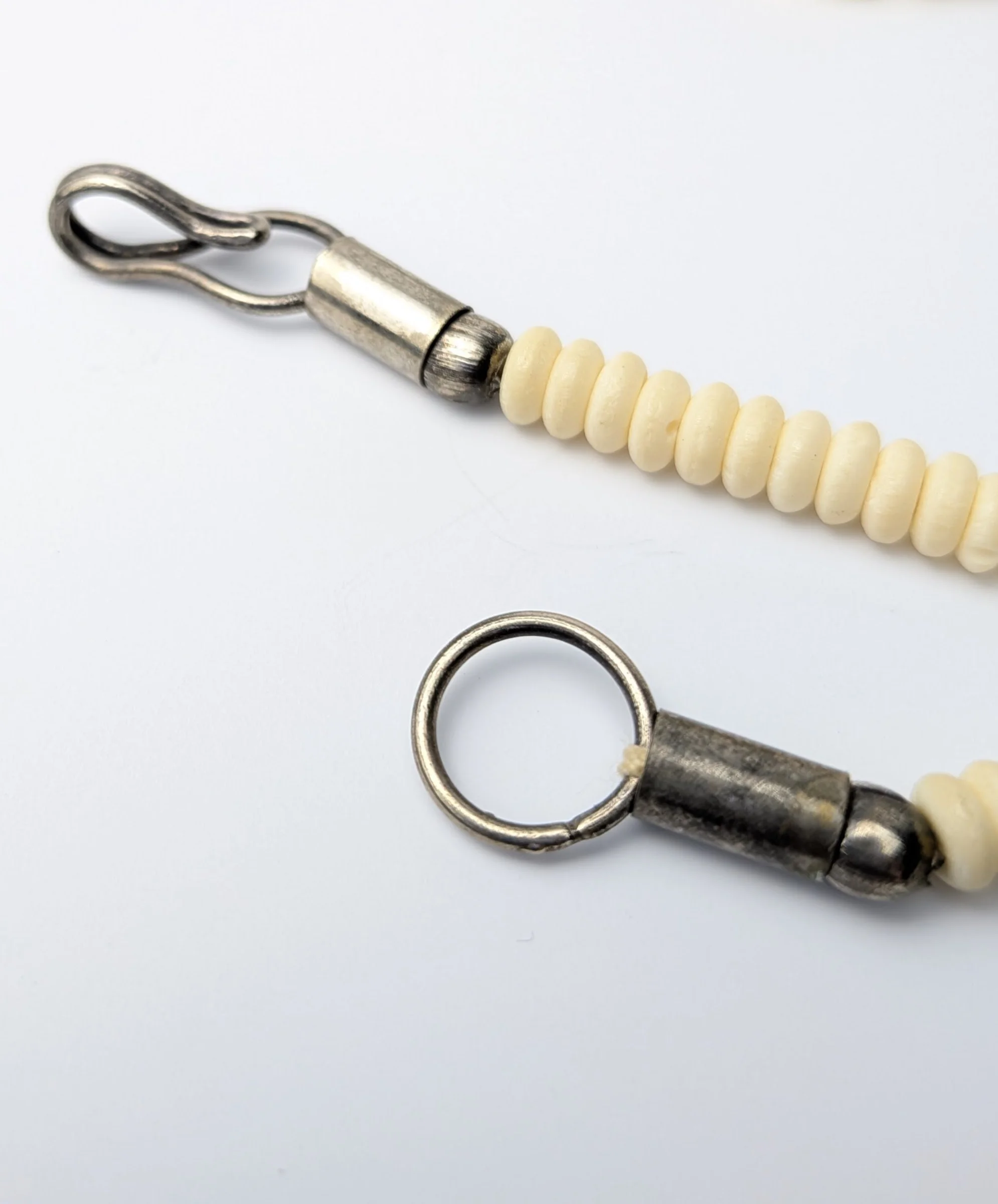 Carved Bovine Bone Necklace Elephants Safari Tribal Boho Statement 4.jpg