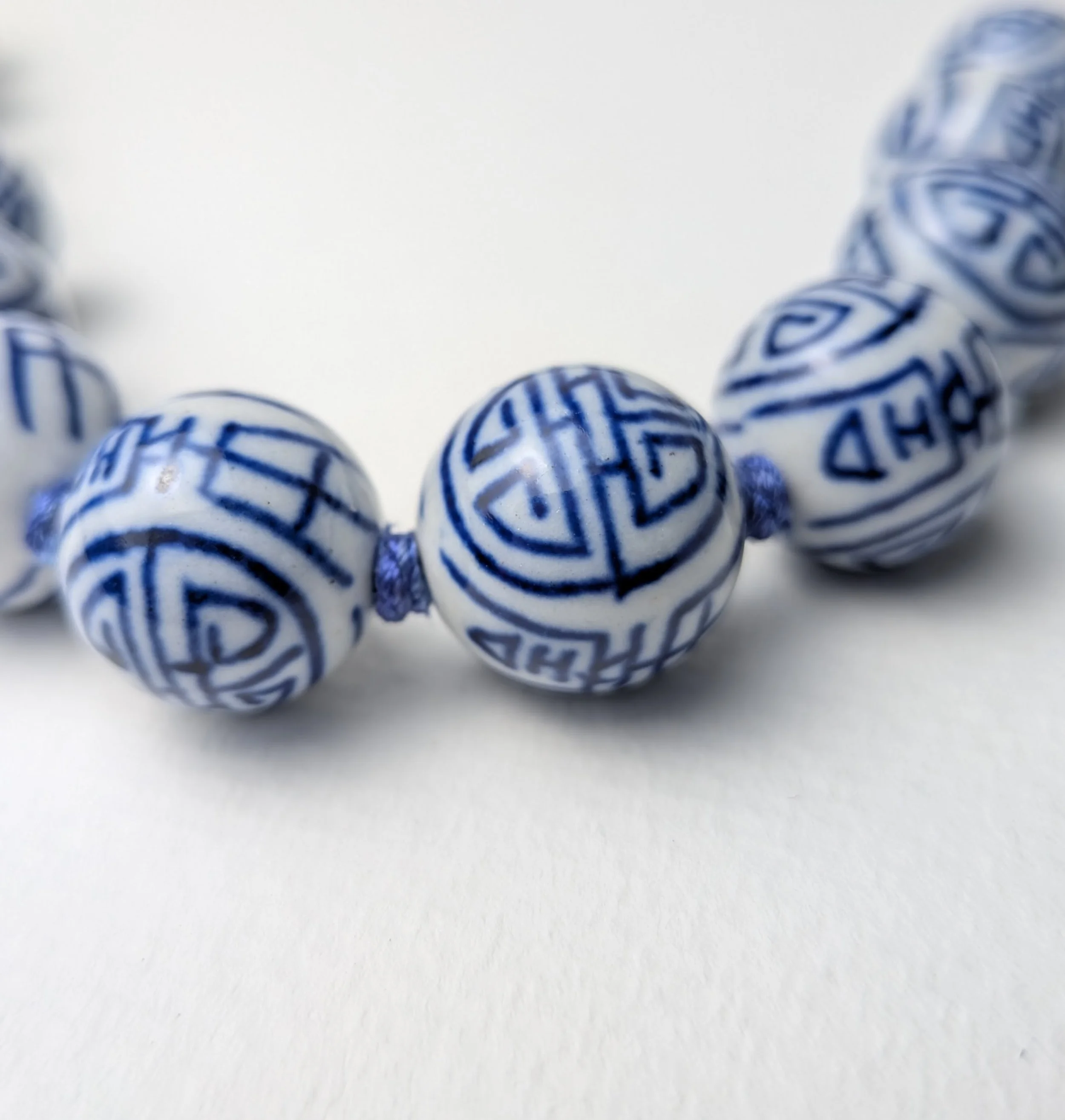 Chinese Export Painted Porcelain Shou Bead Necklace 5.jpg