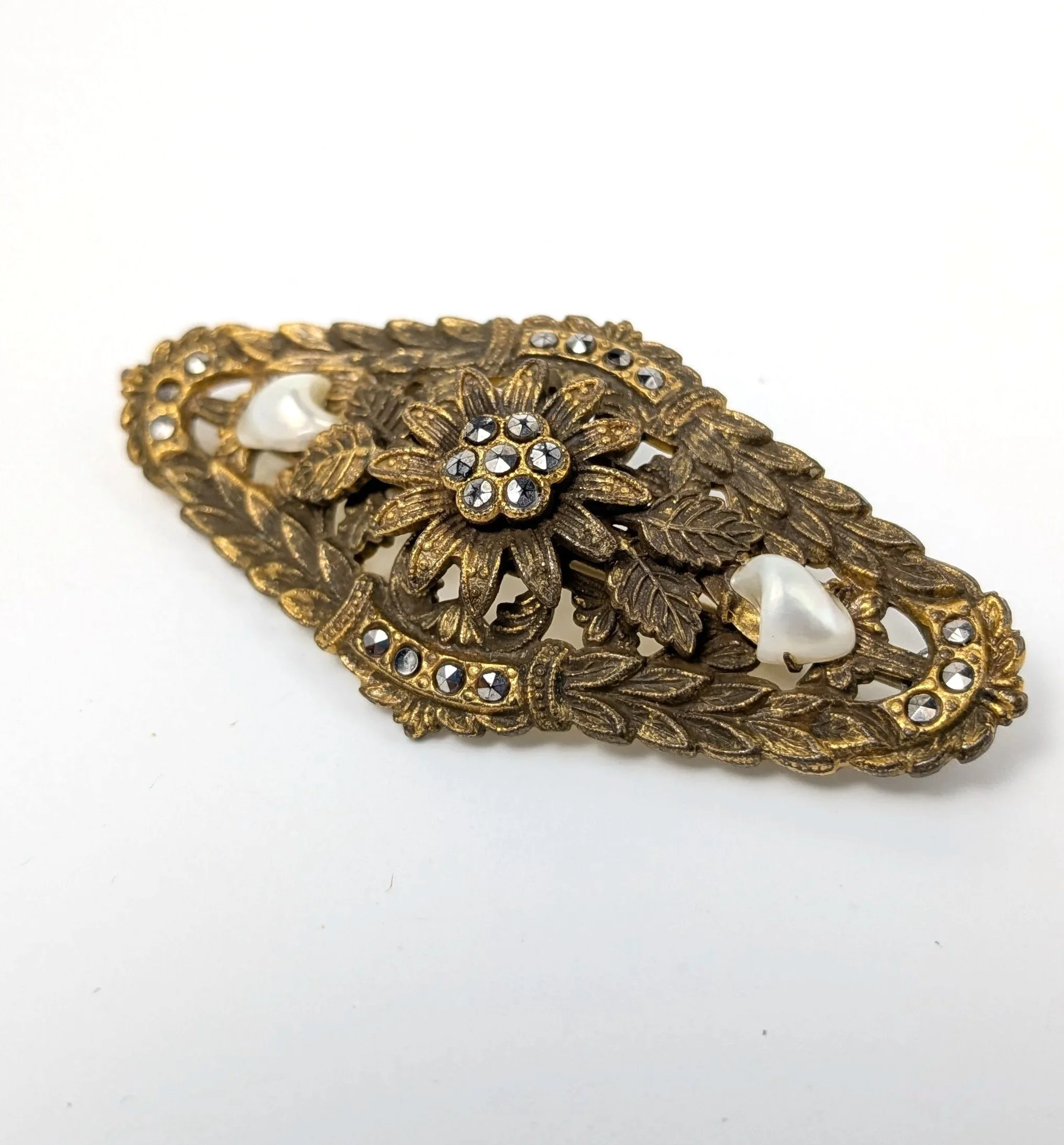 Antique+Victorian+Pearl+and+Marcasite+Bar+Brooch+Gold+Tone+Floral+1.jpg