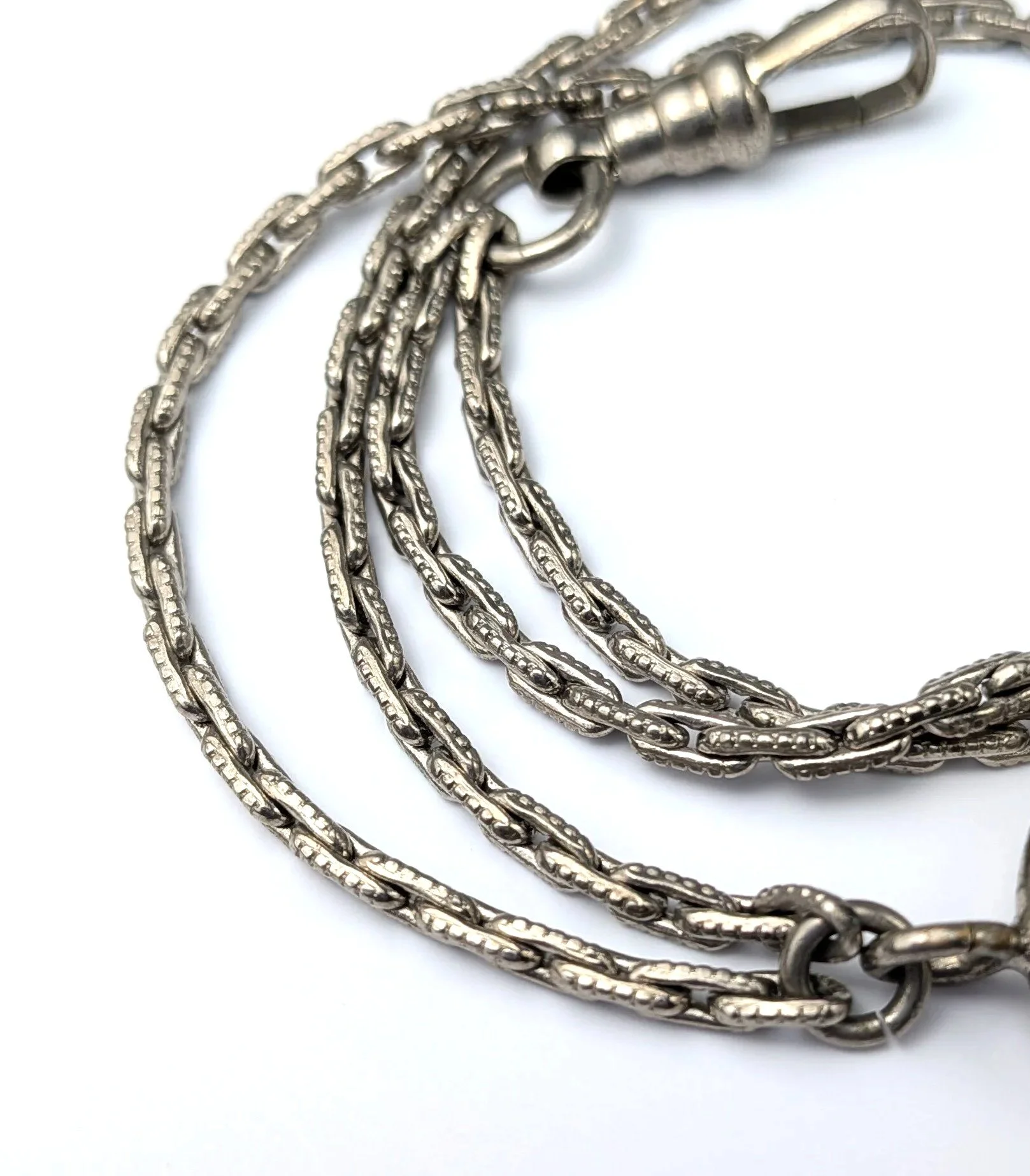 Vintage+Silver+Tone+Double+Watch+Chain+Dog+Clip+Large+Spring+Ring+3.jpg