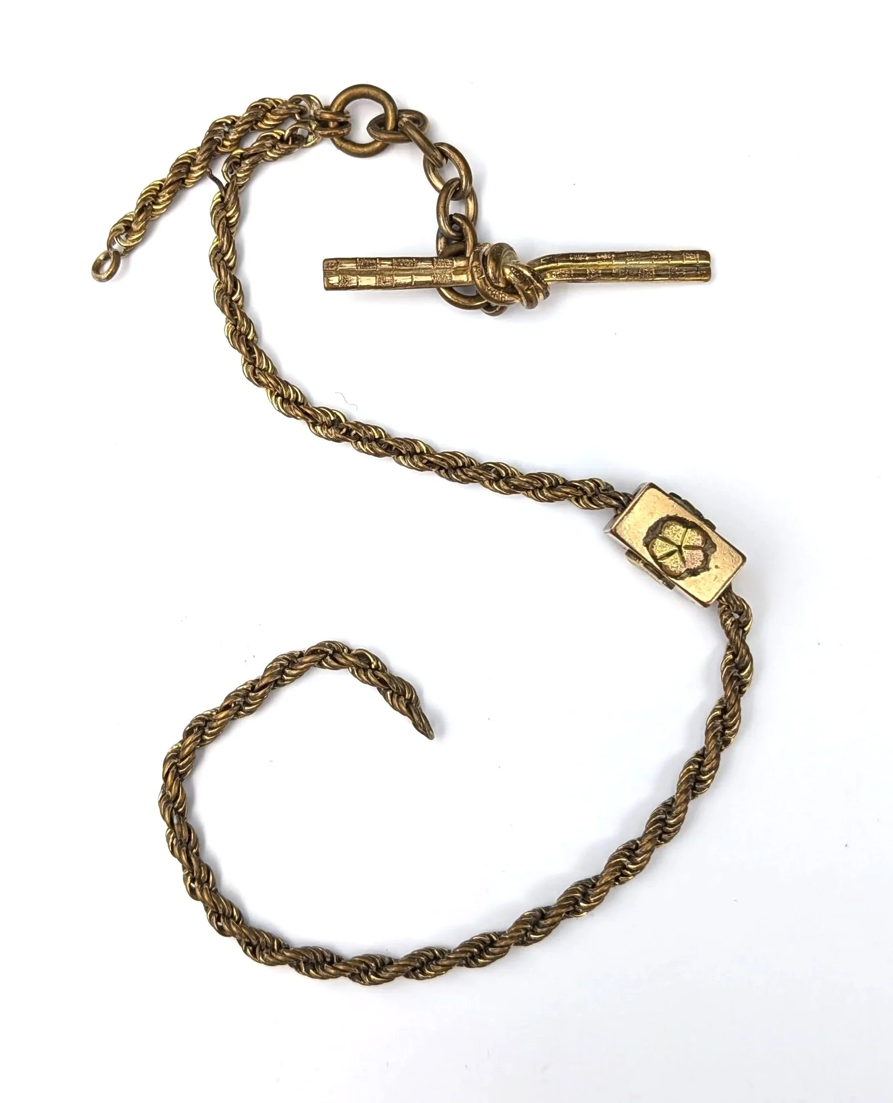 Antique+Victorian+Gold-Filled+Albert+Watch+Chain%2C+Floral+Slide+%26+T-Bar%2C+Needs+Clasp+1.jpg