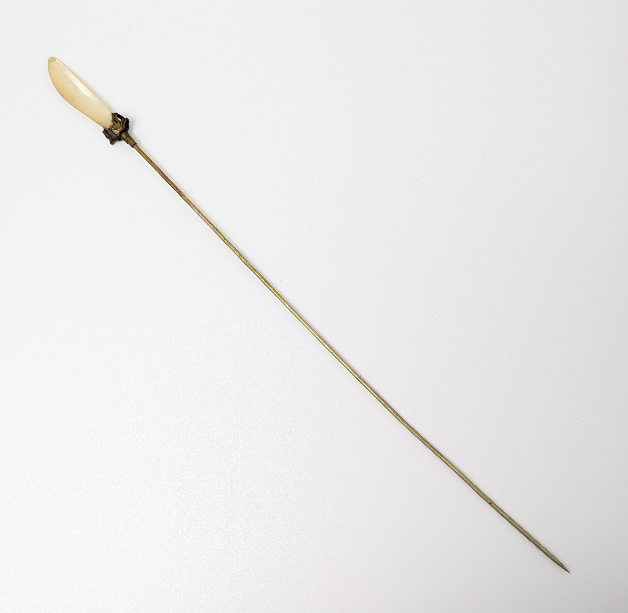 Antique Art Nouveau Mother of Pearl Hat Pin 1.jpg