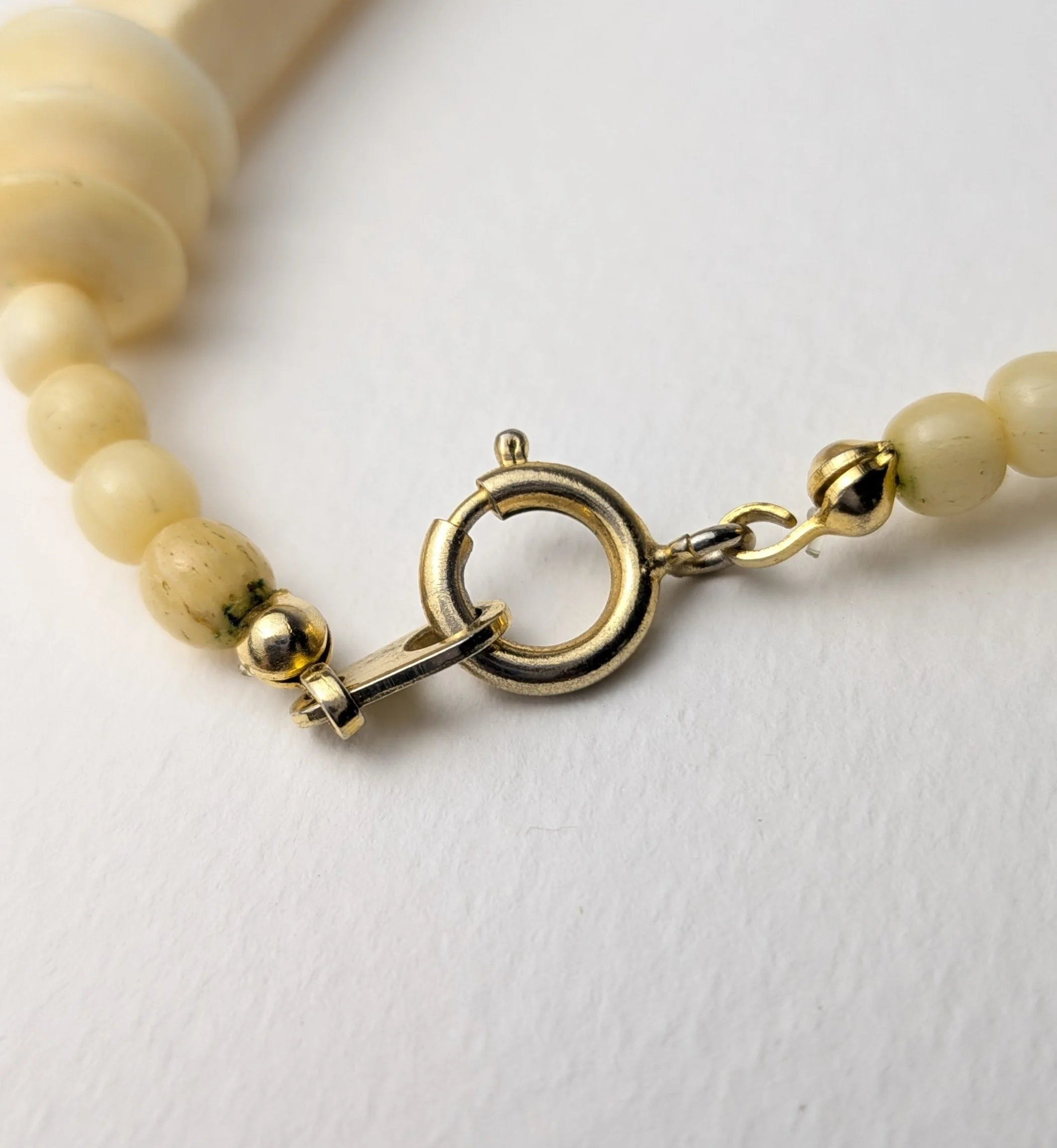 Wood Bead Necklace Pastel Striped Artisan Boho 4.jpg