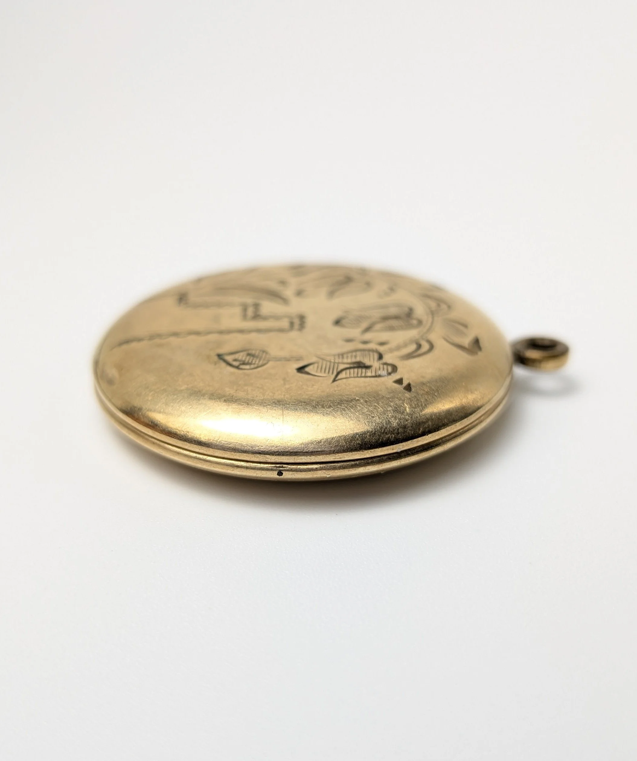 Antique Victorian Gold Filled Floral Locket Aesthetic Lily Of The Valley 3.jpg