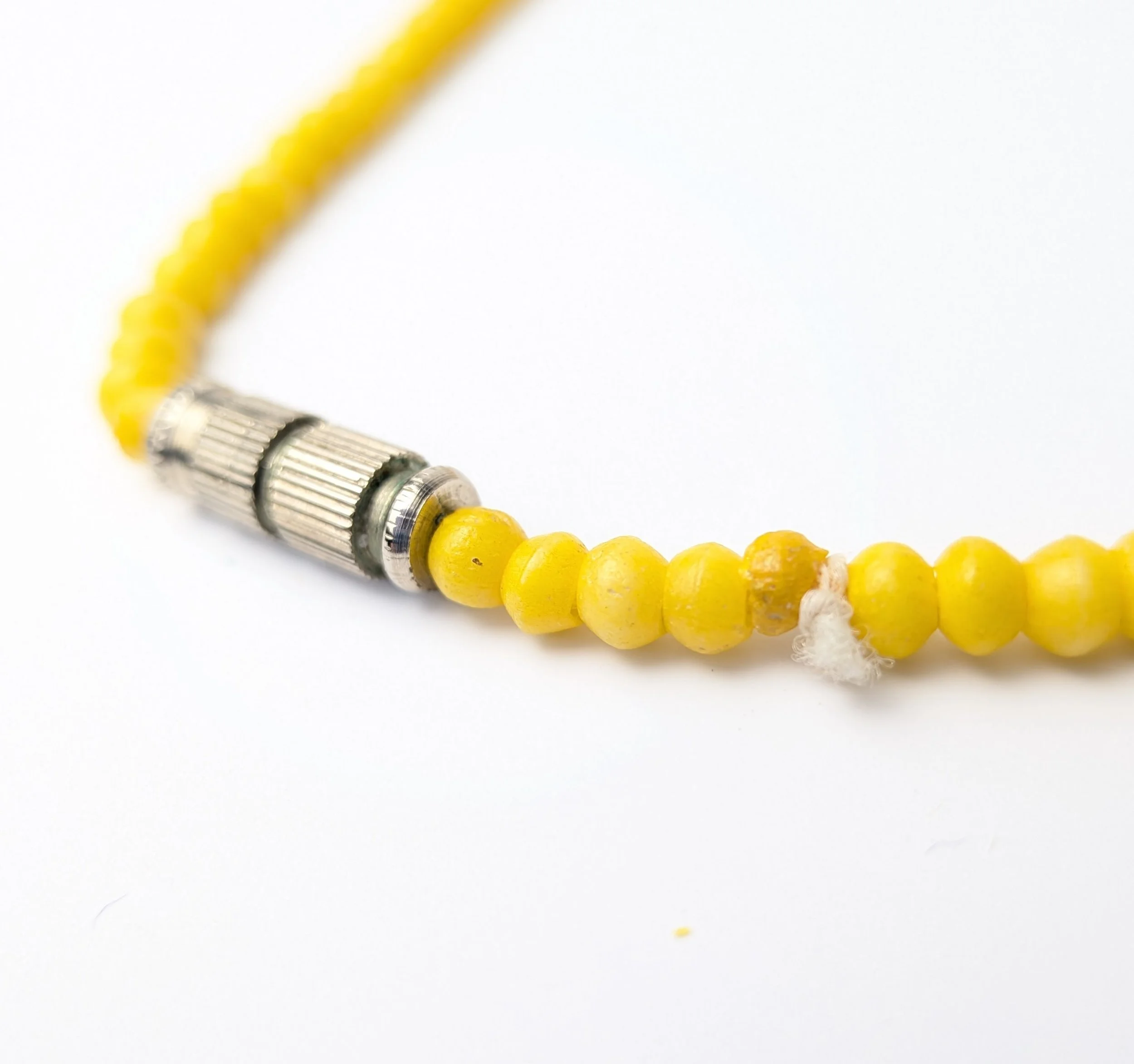 Hawaiian Pikake Yellow Carved Bead Lei Wedding Necklace 3.jpg