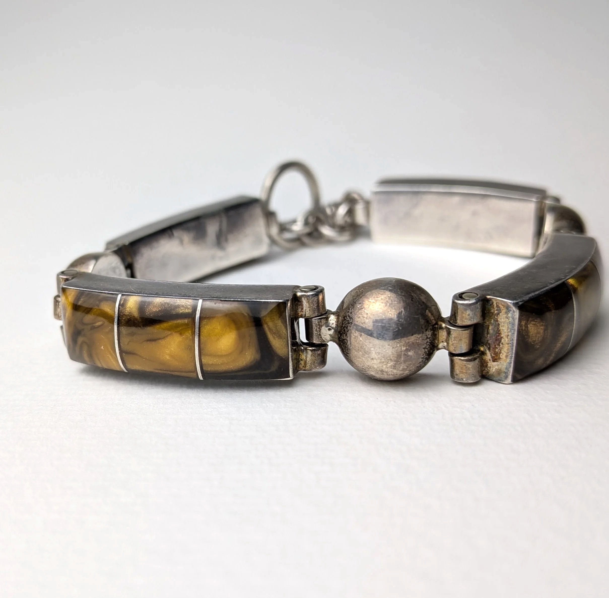 Vintage Sterling Silver Modernist Bracelet