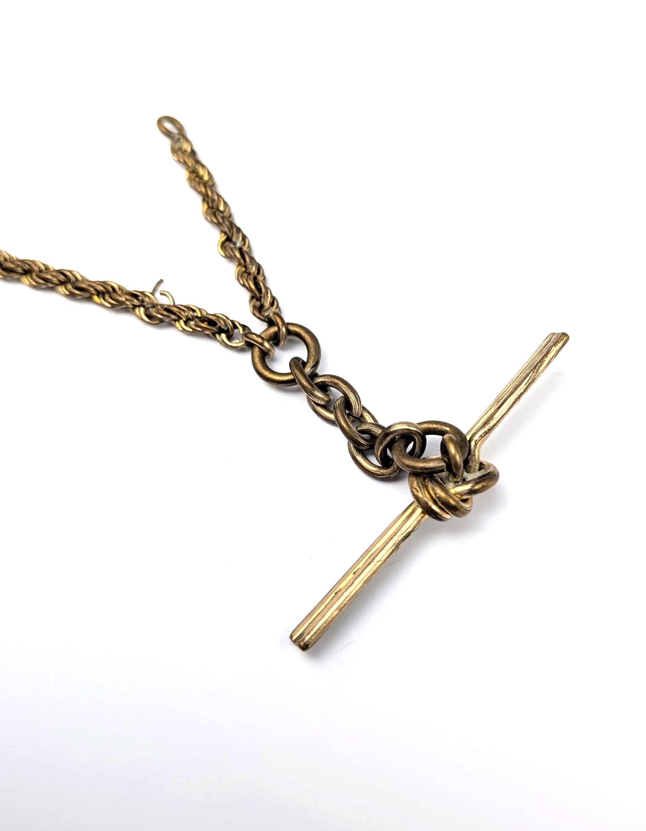 Antique+Victorian+Gold-Filled+Albert+Watch+Chain%2C+Floral+Slide+%26+T-Bar%2C+Needs+Clasp+5.jpg