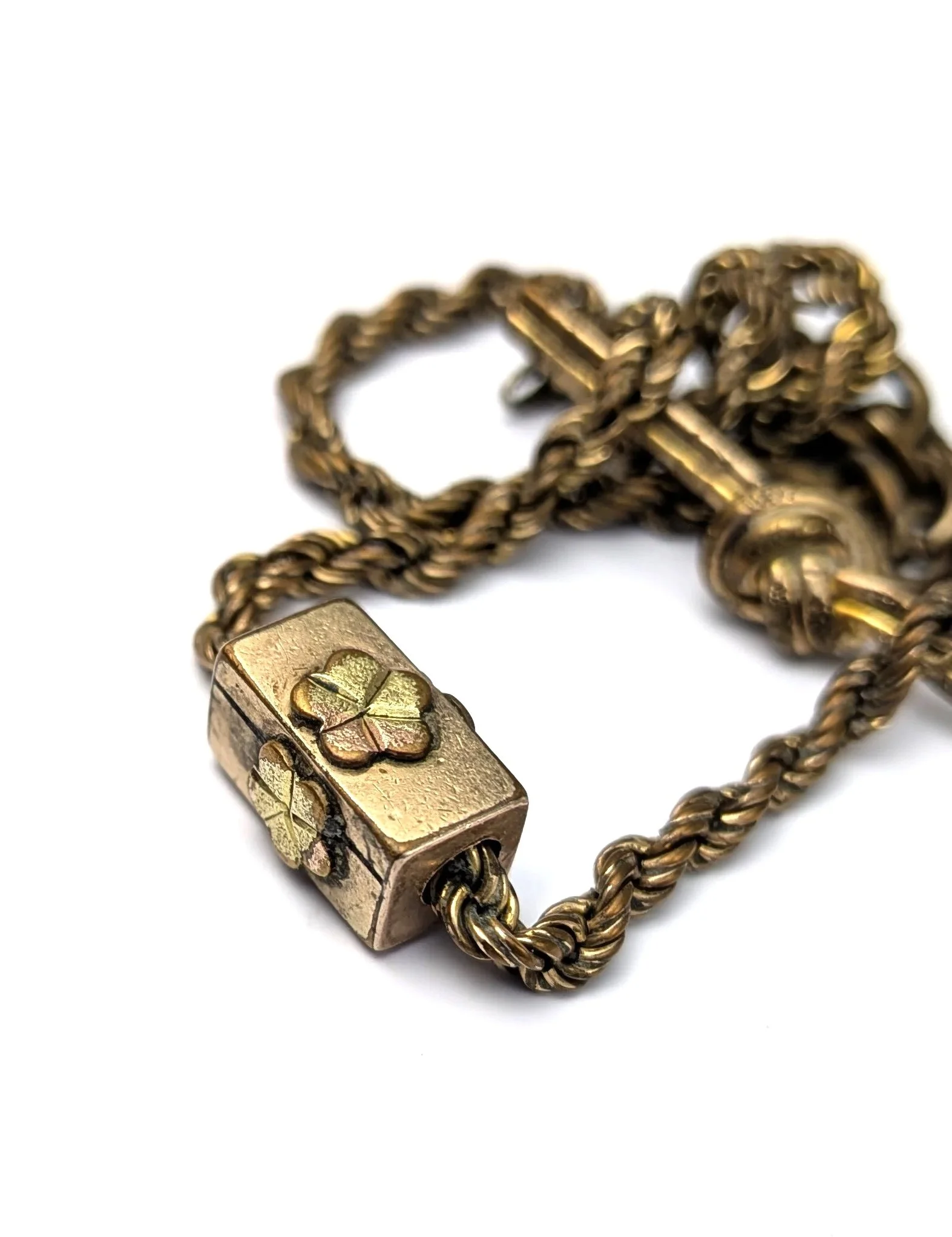 Antique+Victorian+Gold-Filled+Albert+Watch+Chain%2C+Floral+Slide+%26+T-Bar%2C+Needs+Clasp+4.jpg