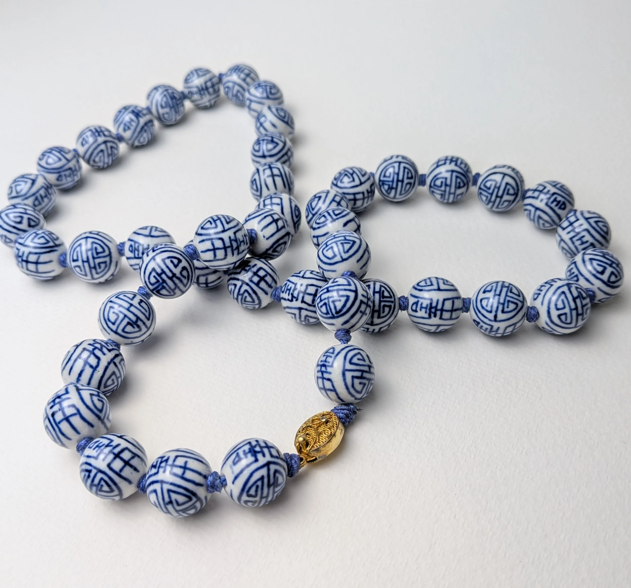 Chinese Export Painted Porcelain Shou Bead Necklace 1.jpg