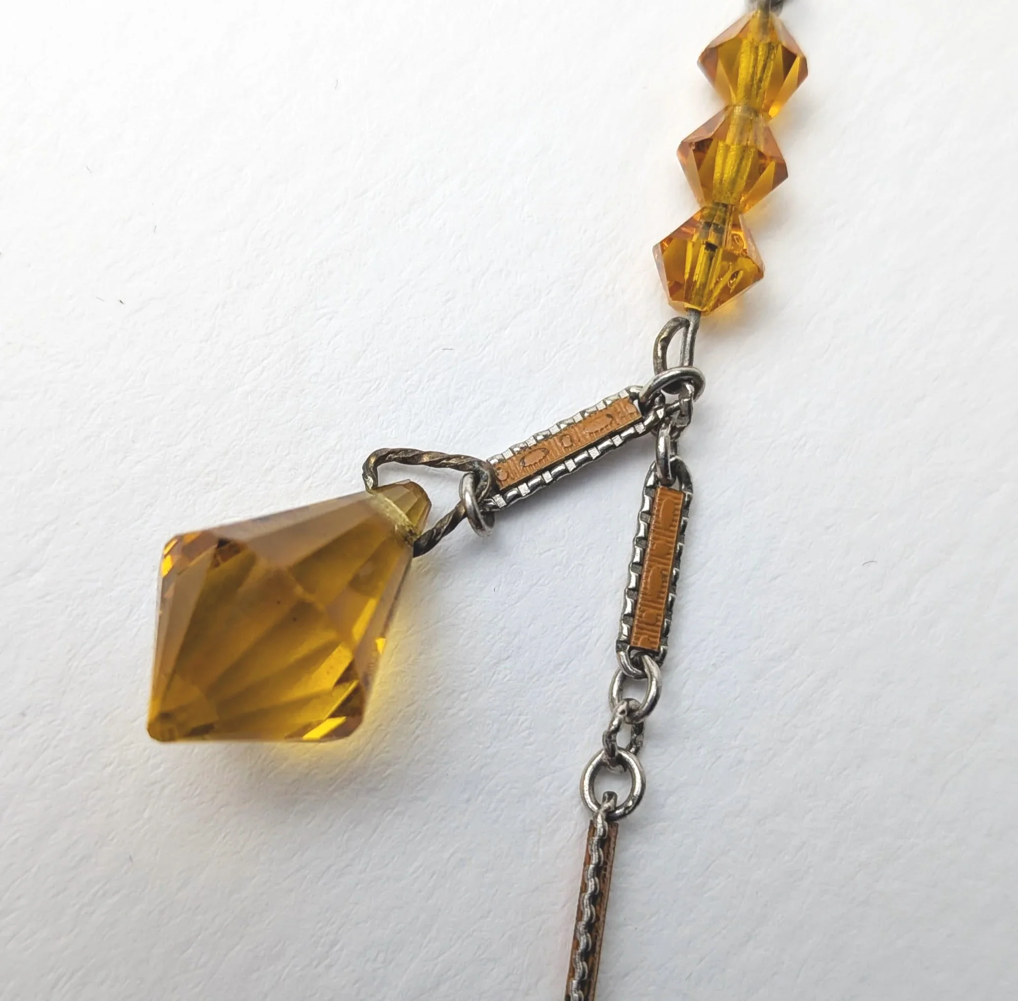 Czech Glass Lariat Necklace