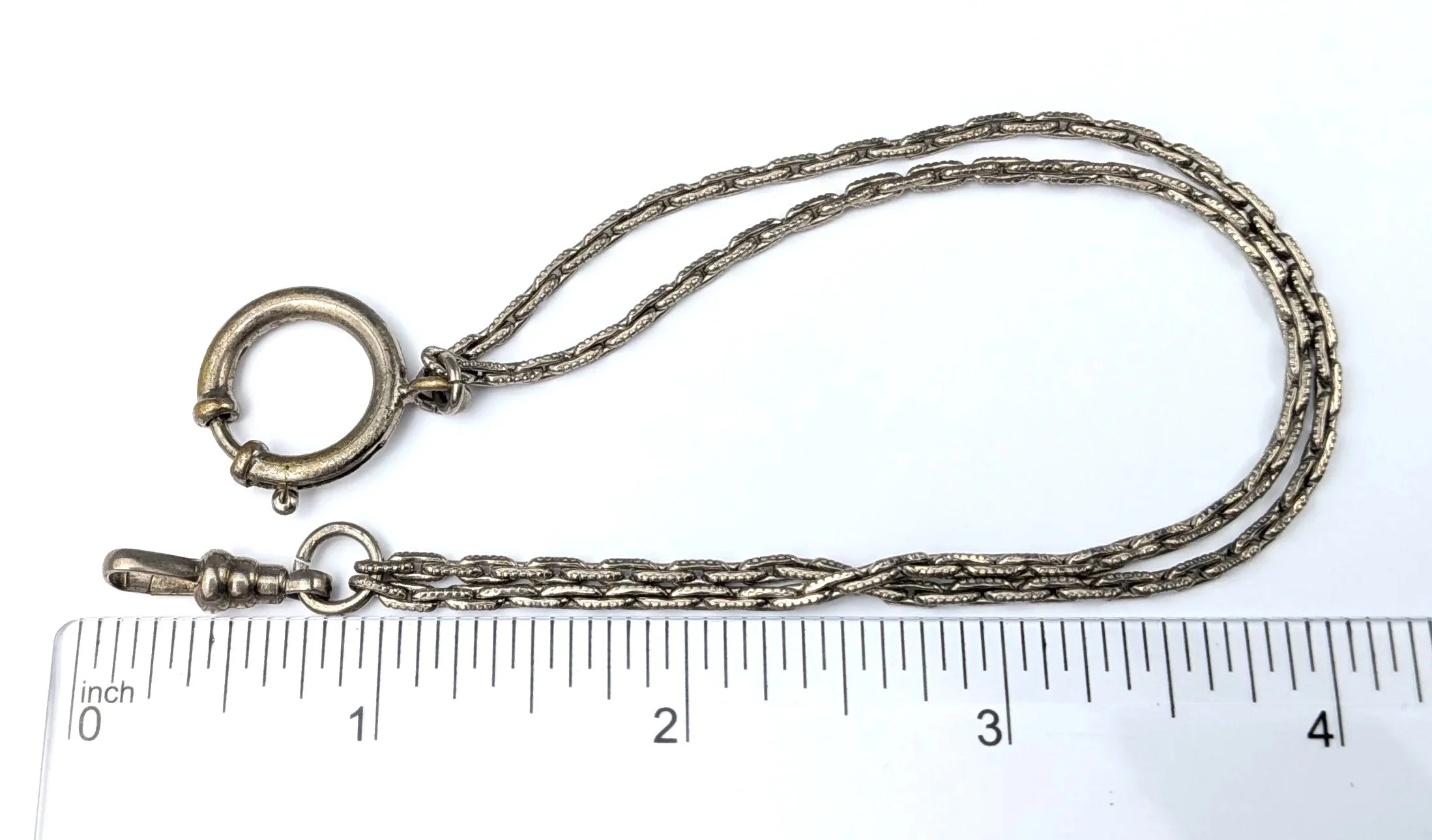 Vintage+Silver+Tone+Double+Watch+Chain+Dog+Clip+Large+Spring+Ring+5.jpg