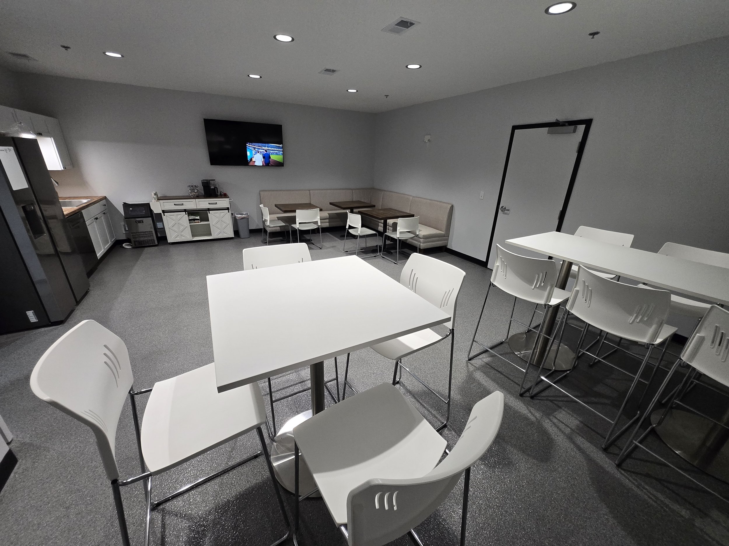 Our kitchen is a great place to have a snack, do some homework, or have a team/parent meeting.  Need water or ice... we got you covered.  
