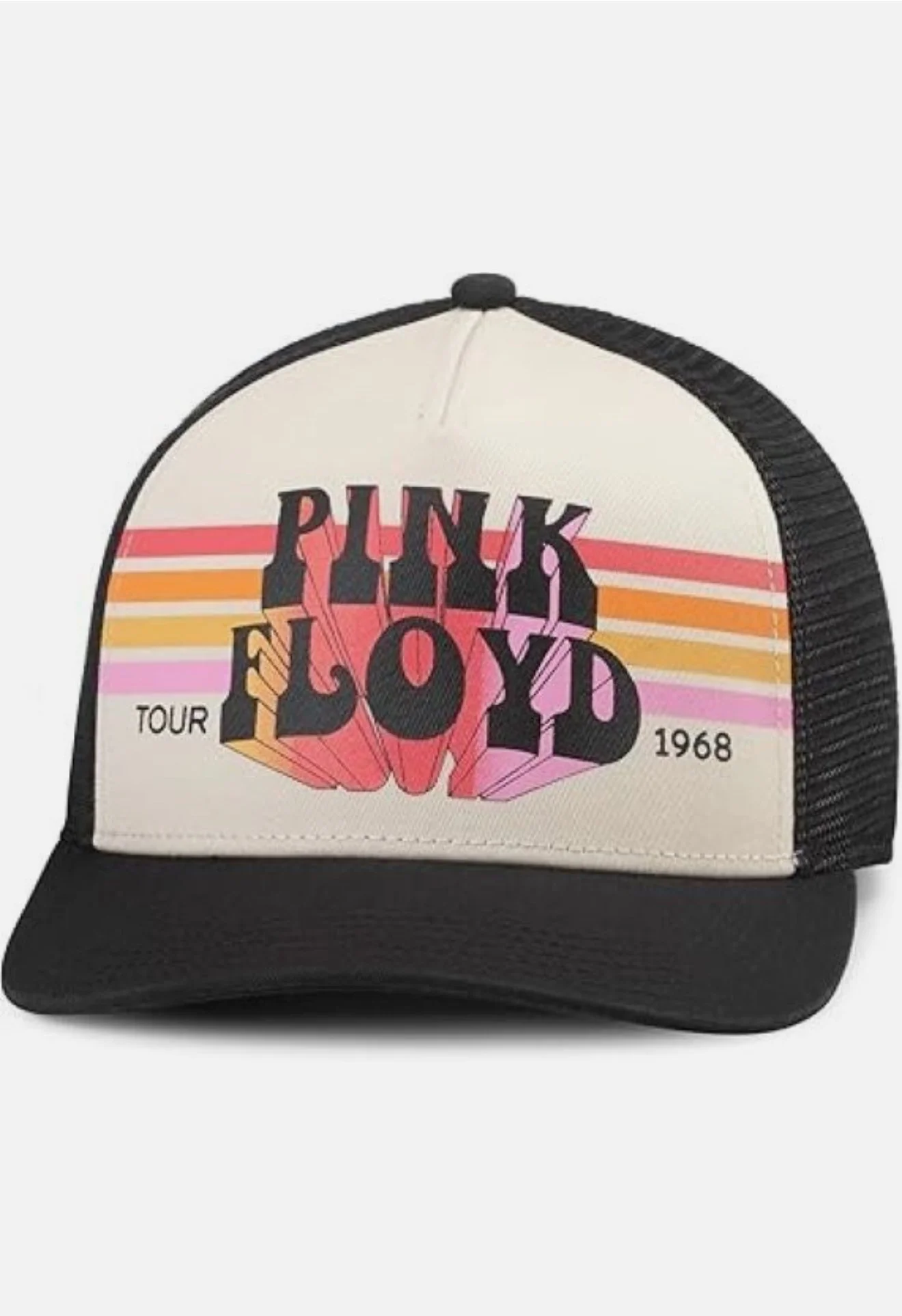 American Needle Pink Floyd 1968 Tour Sinclair Snapback Hat - Black/Ivory