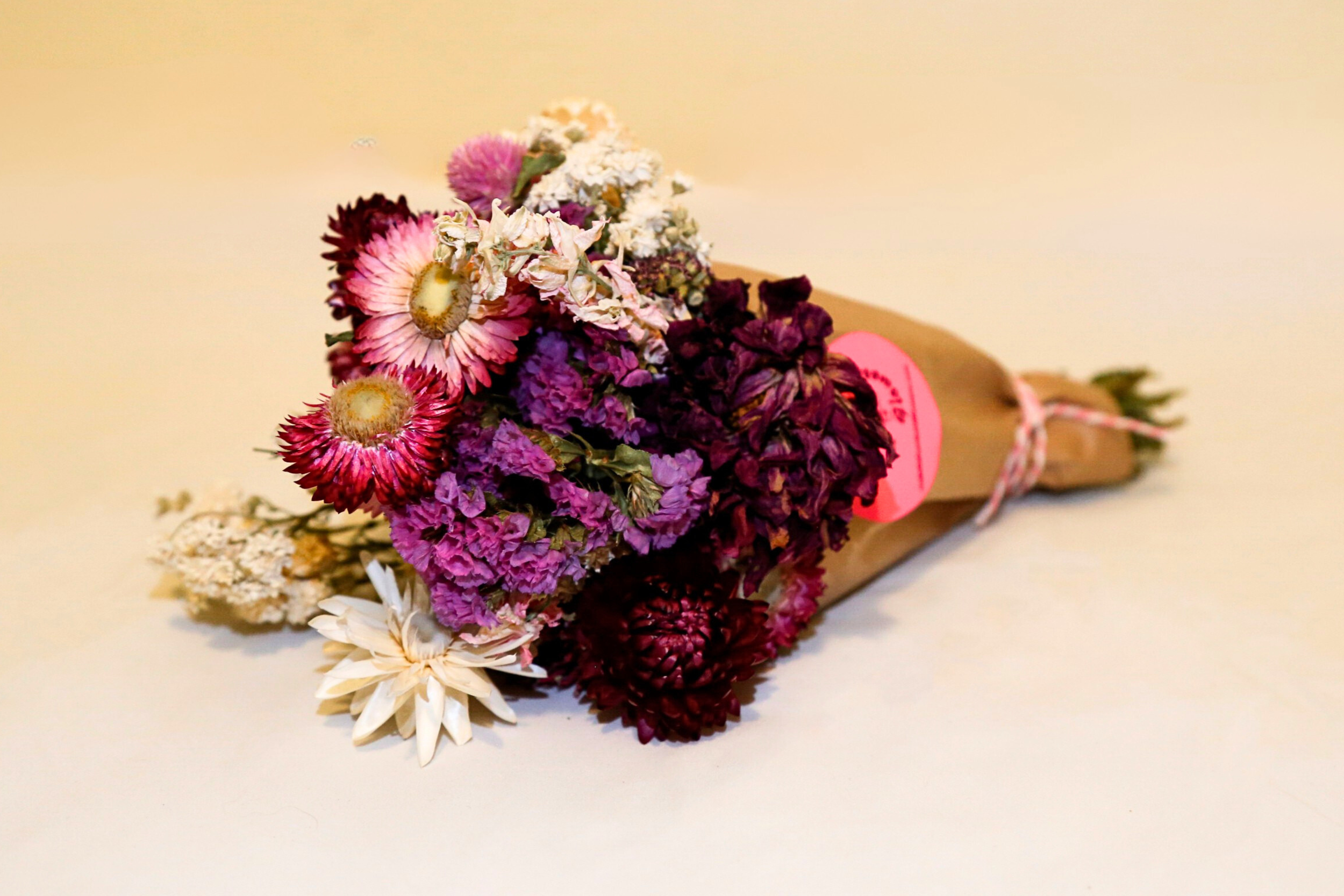 Pink & Red Dried Floral Bouquet - Small