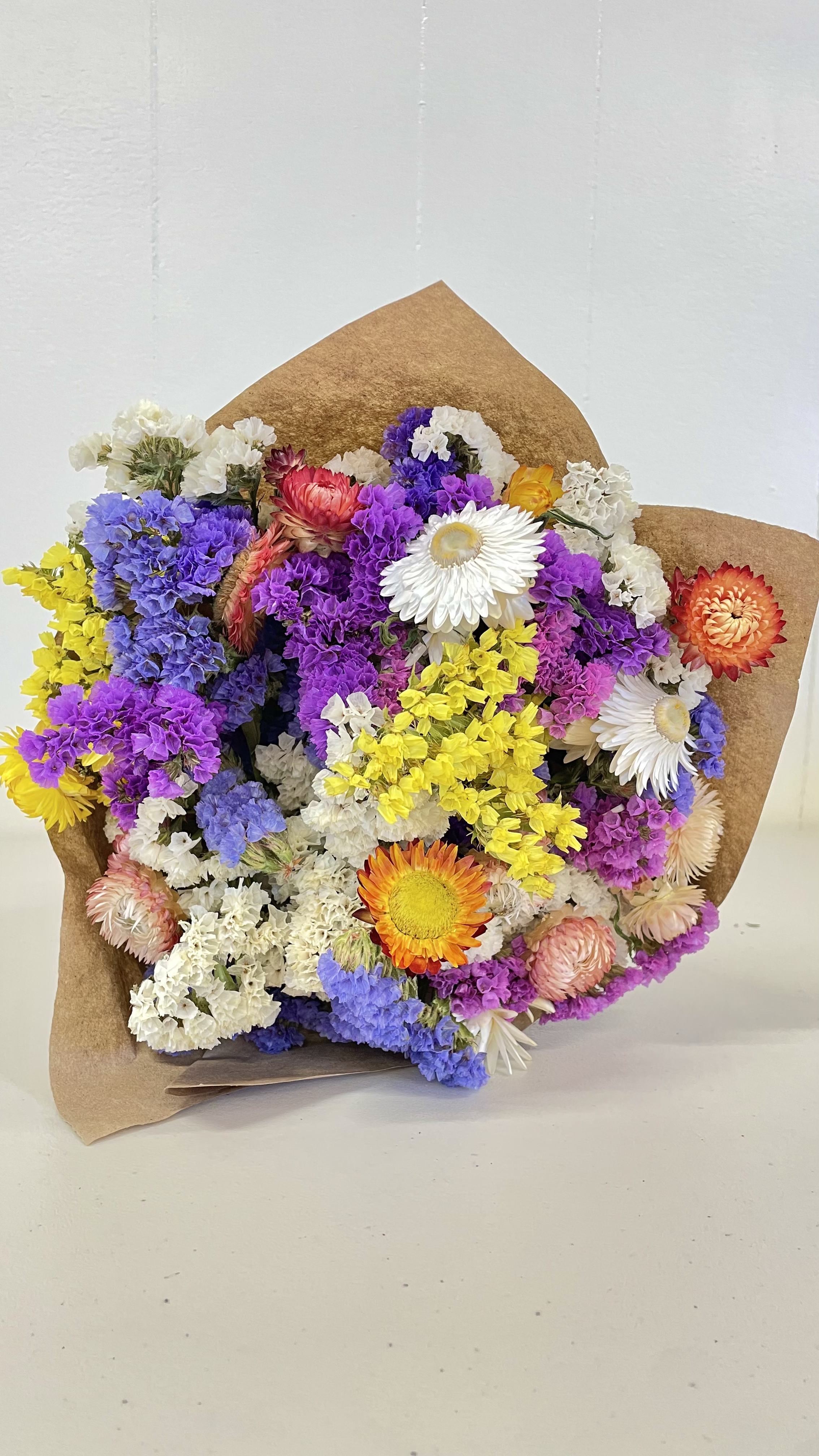 Mixed Color Dried Floral Bouquet - Large