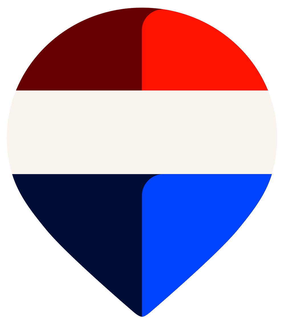 Drapeau néerlandais stylisé dans une forme de bouclier