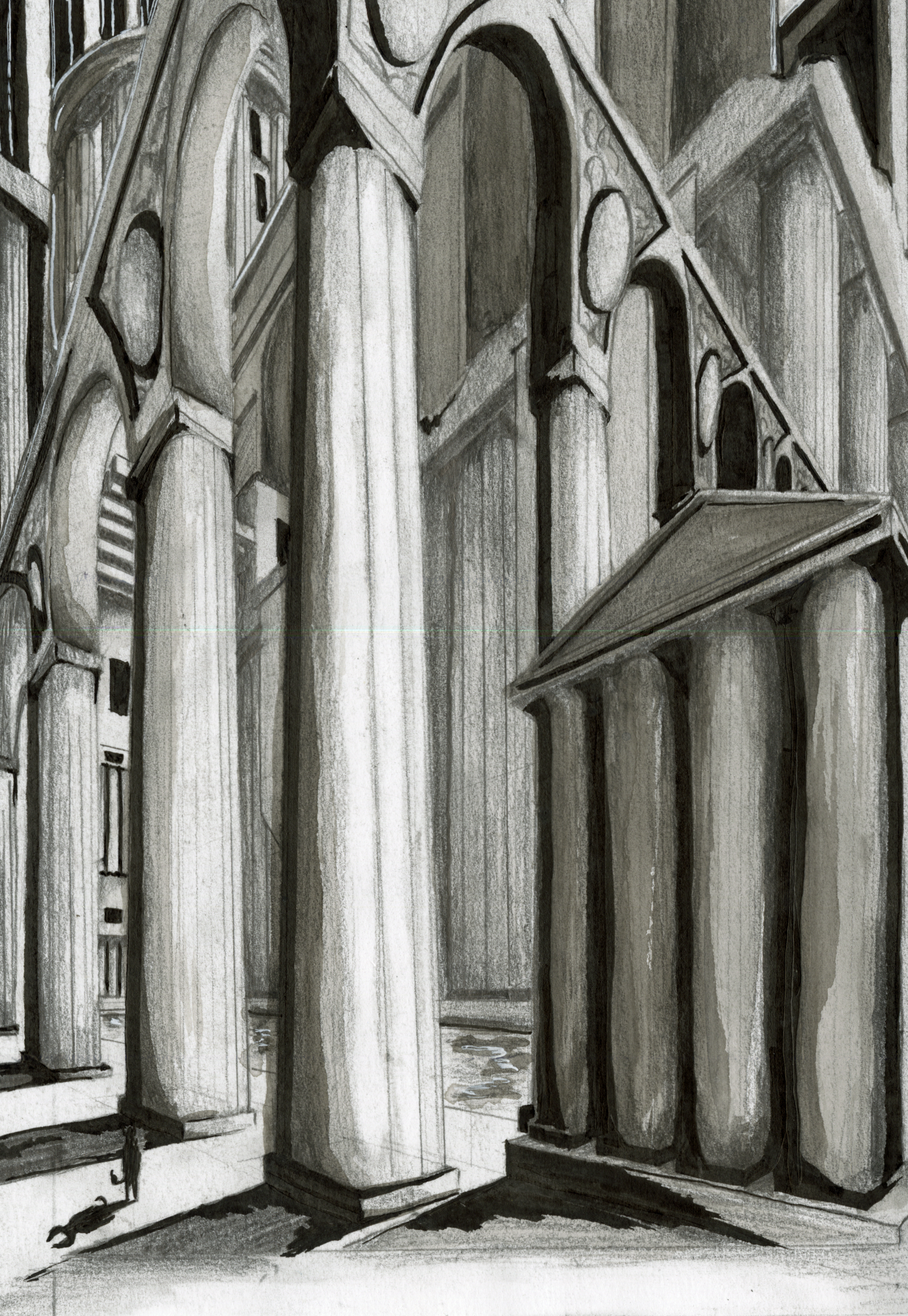 Labyrinth; Done in Graphite and Copic markers