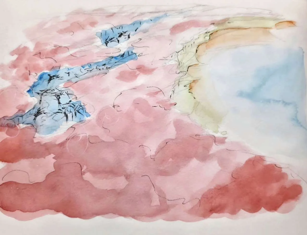 8 of 12 conceptual sketches of the world in 'The Selfish Giant' Surrounding the three spirits of Winter; 

Done in watercolor, Copic markers and pen.
