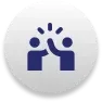 Icon of two people with a gift box between them