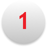 Gray circular button with the red number 1 in the center