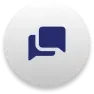 Chat message icon in a circle