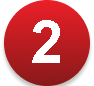 Red circular button with white number 2 in the center