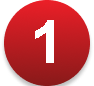 Red circular badge with the number one in white.