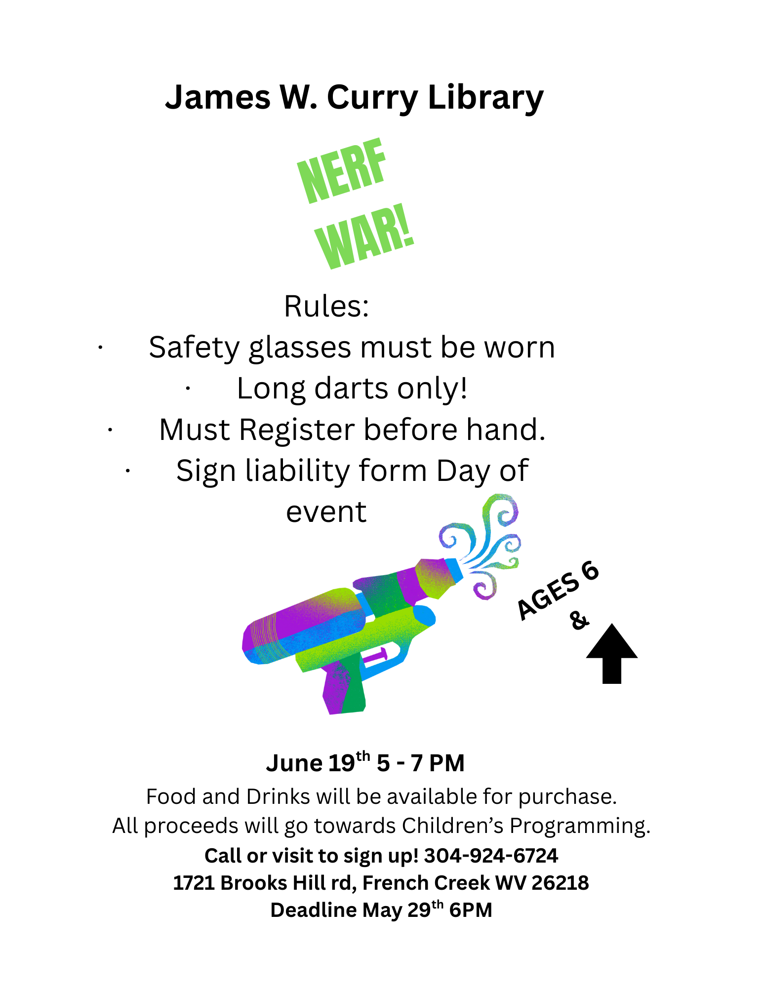 Nerf Wars at James W. Curry Library