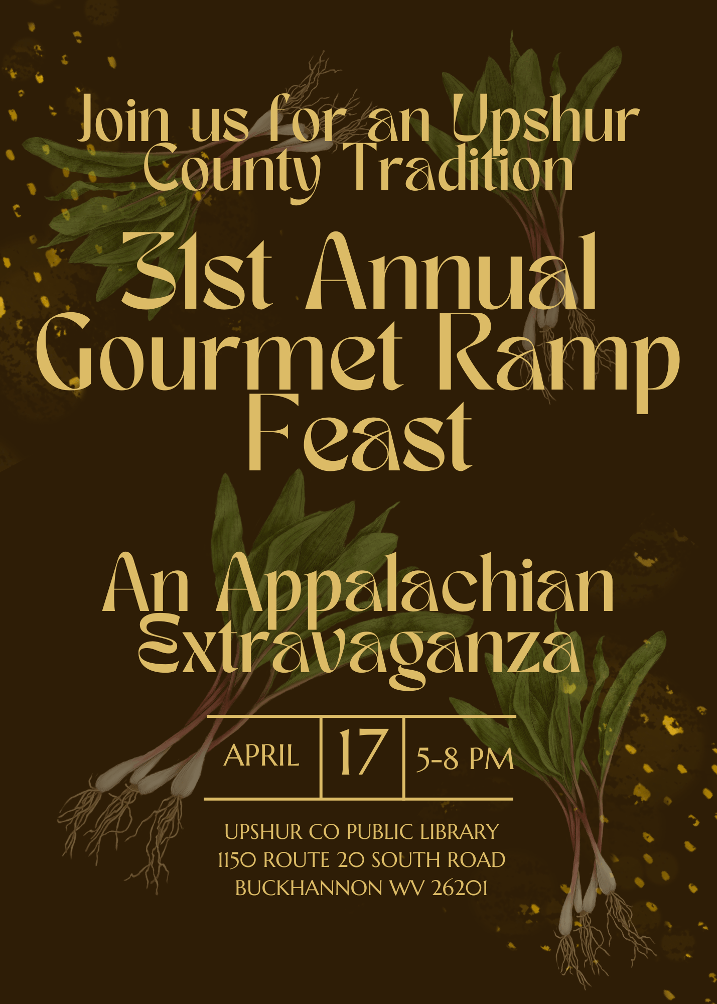 31st Annual Gourmet Ramp Feast