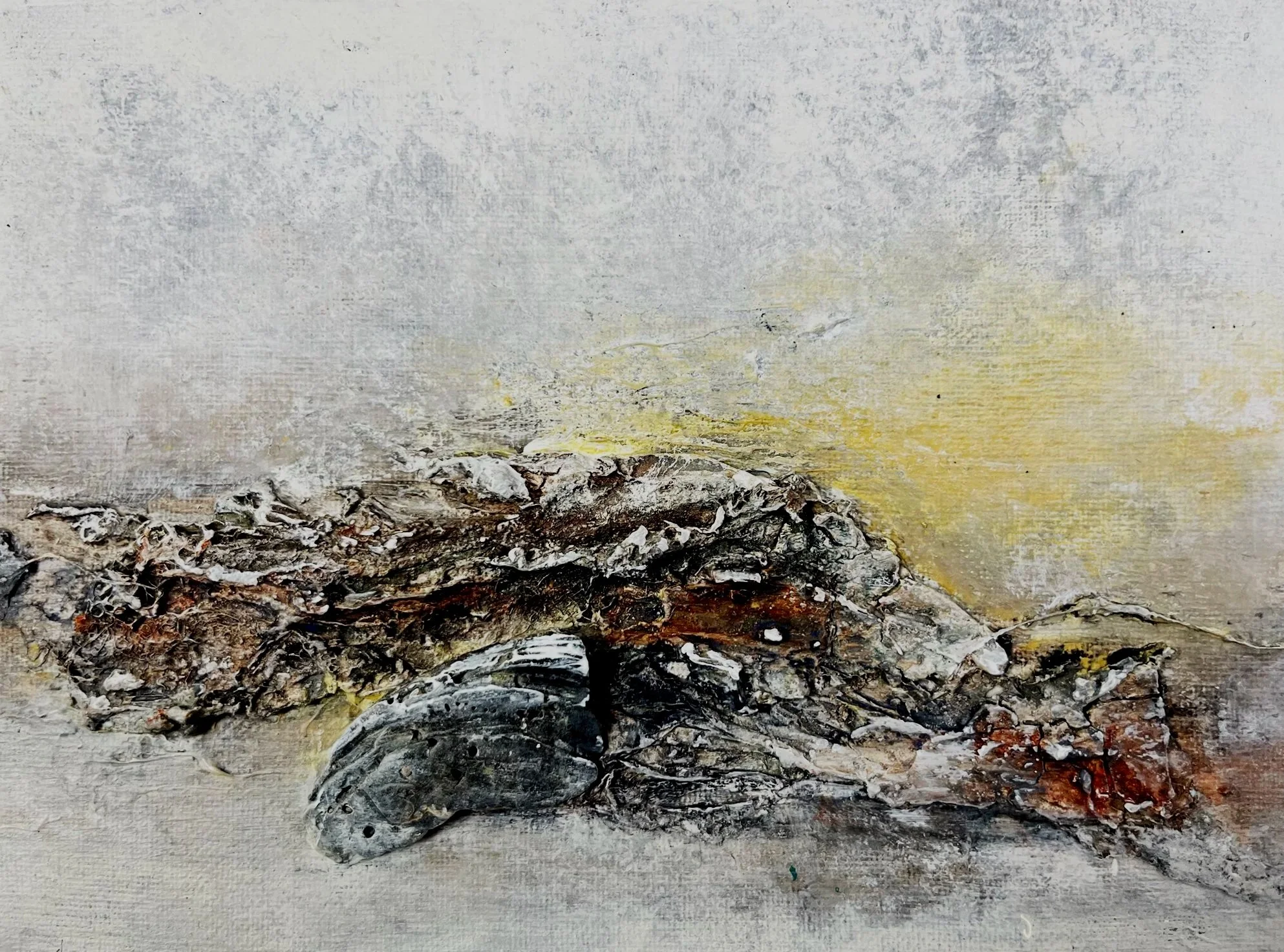 Moody | mixed media on canvas | 13x18 cm