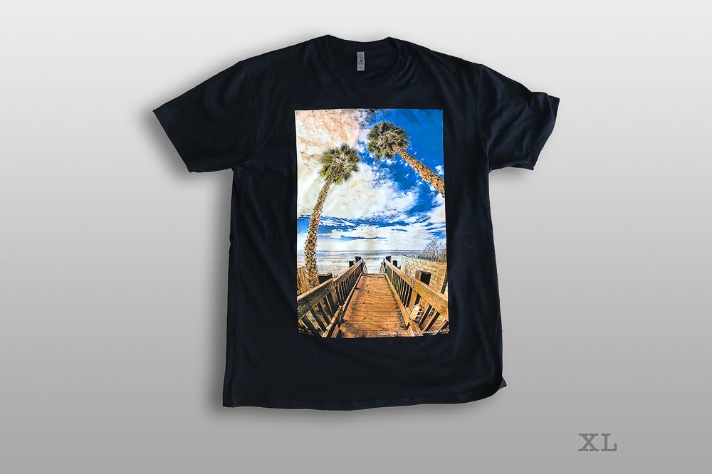 black XL t-shirt with grand view palms.jpg